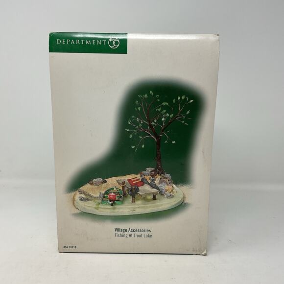 Dept 56 Fishing At Trout Lake Village Accessories Christmas 53110 - Picture 10 of 13